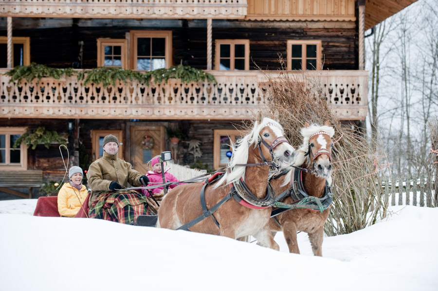 Altenmarkt Zauchensee Tourismus Winter Sport Bewegung Familie Pferdeschlitten